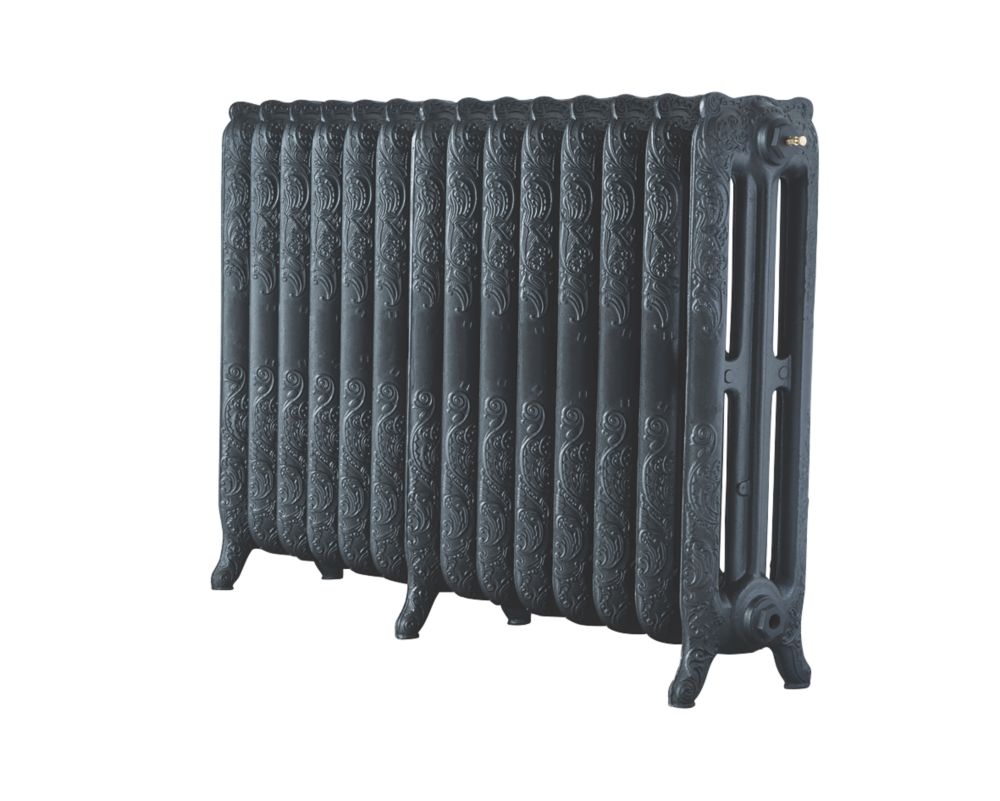 Image of Arroll Montmartre 3-Column Cast Iron Radiator 760mm x 1154mm Pewter 6879BTU 