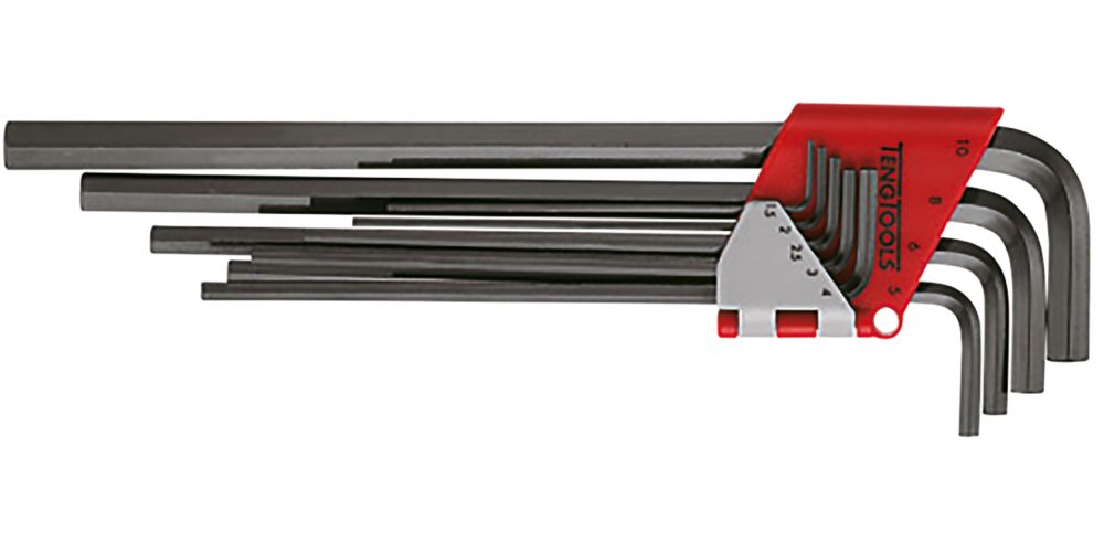 Image of Teng Tools Metric Extra Long Hex Key Set 9 Pieces 