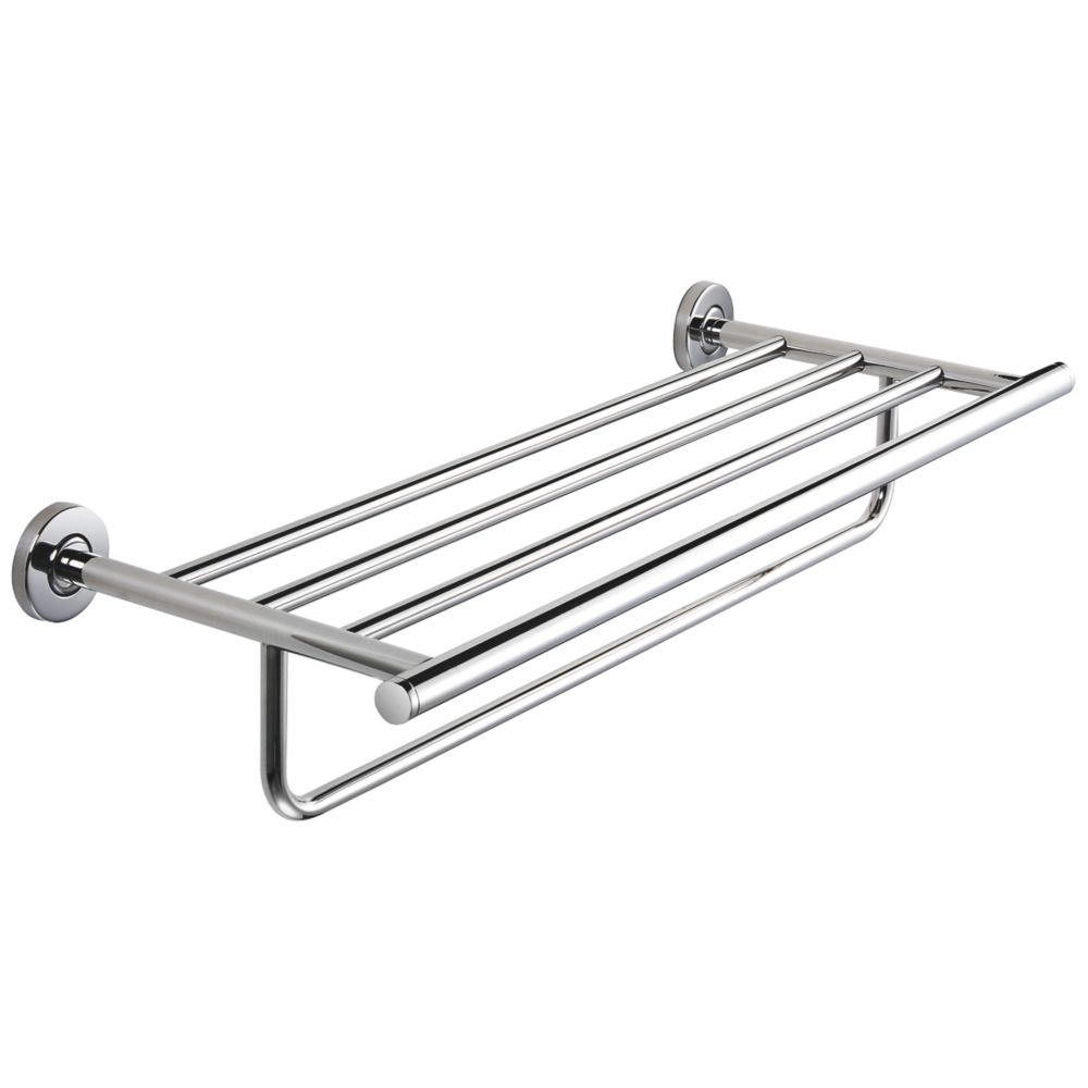 Image of Medius Towel Rail Shelf Chrome 600mm x 220mm x 120mm 