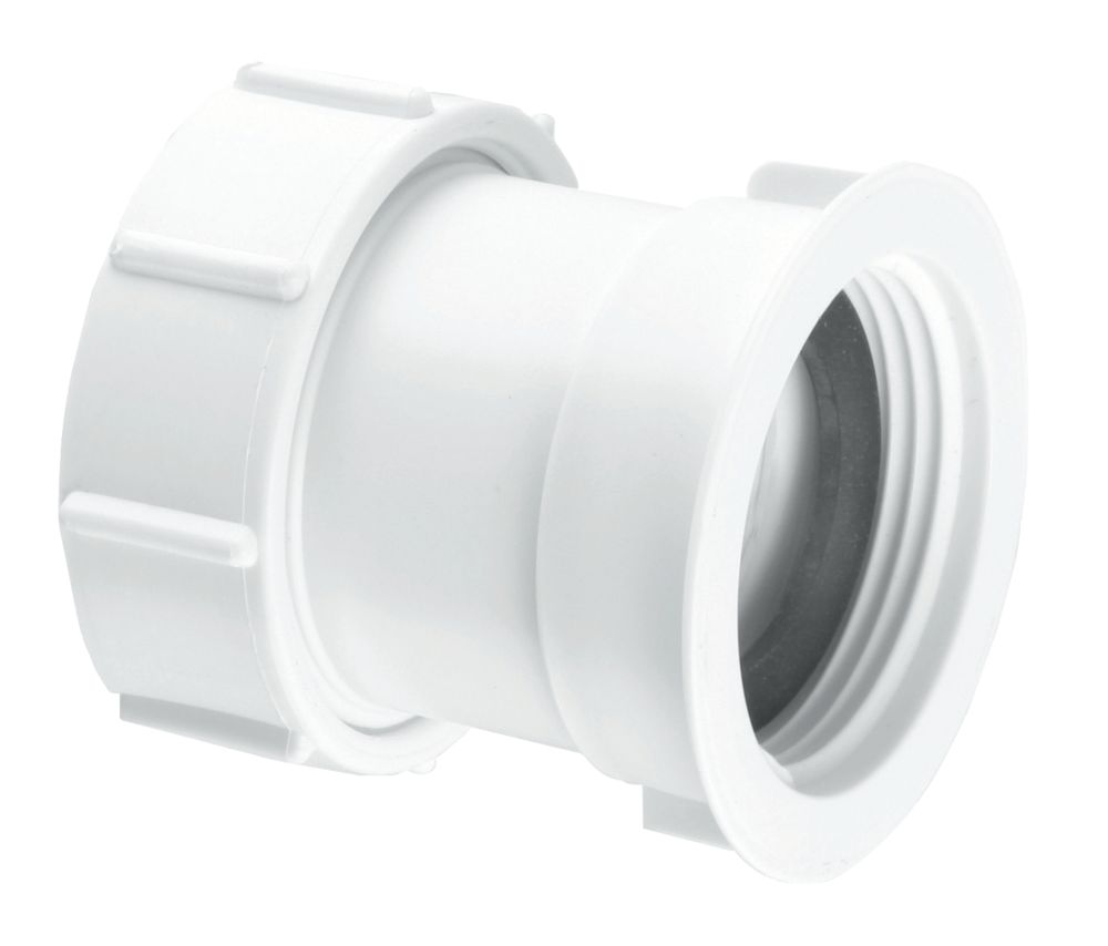 Image of McAlpine S29 Compression Connection Straight Connector White 32mm x 32mm 