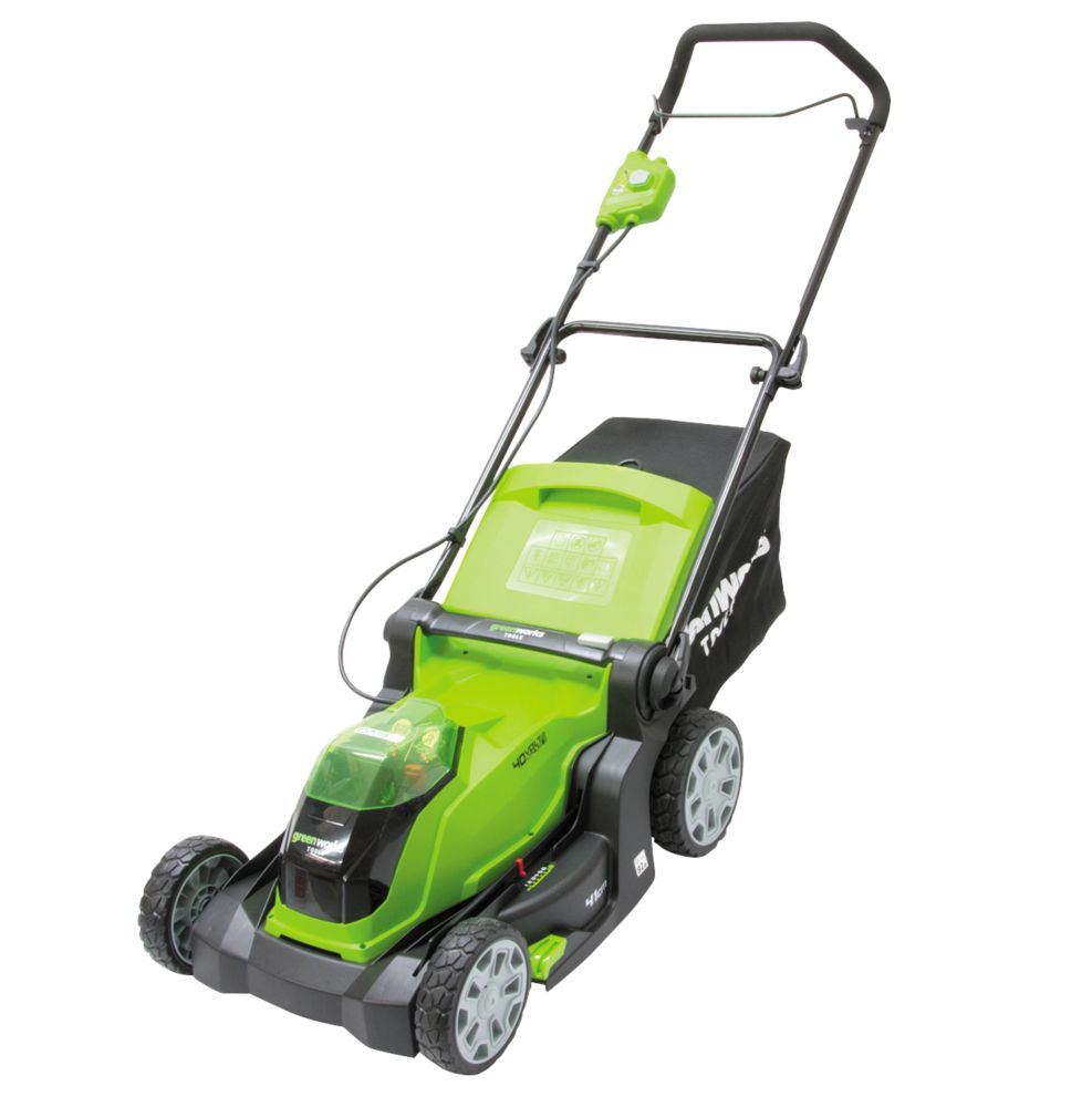 Image of Greenworks 40V 2 x 2.0Ah Li-Ion Cordless 41cm Lawn Mower 