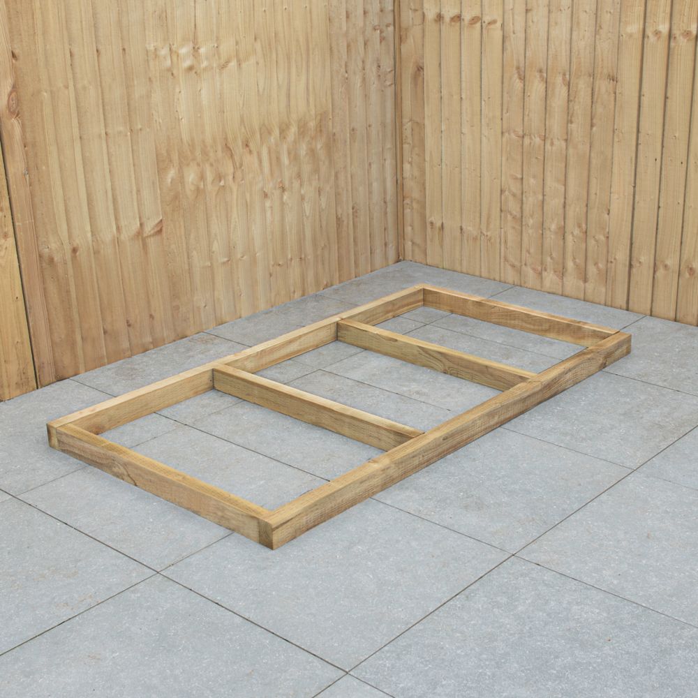 Image of Forest 6' x 3' Timber Shed Base with Assembly 