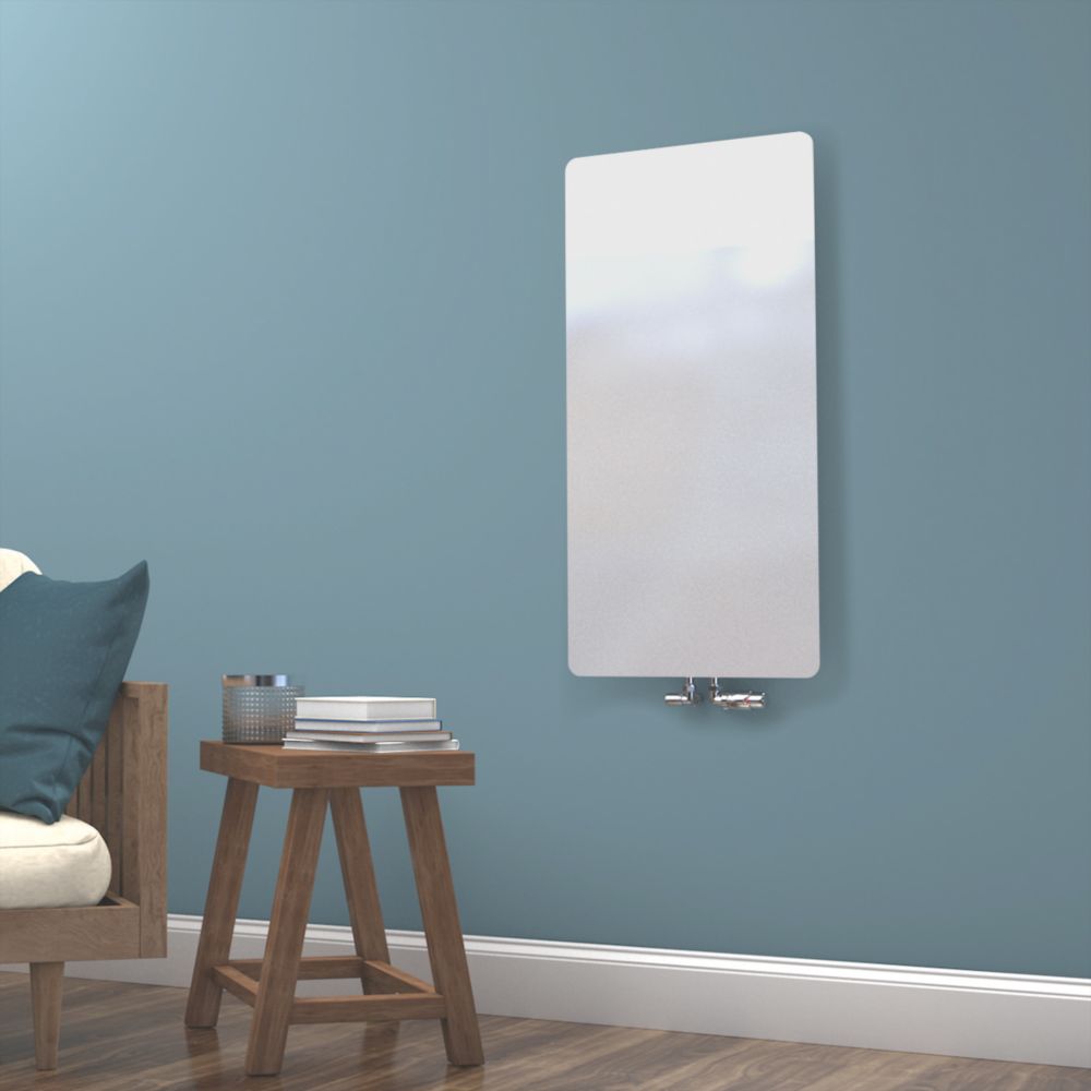 Image of Towelrads Vetro Glass Designer Radiator 1000mm x 500mm White 1621BTU 