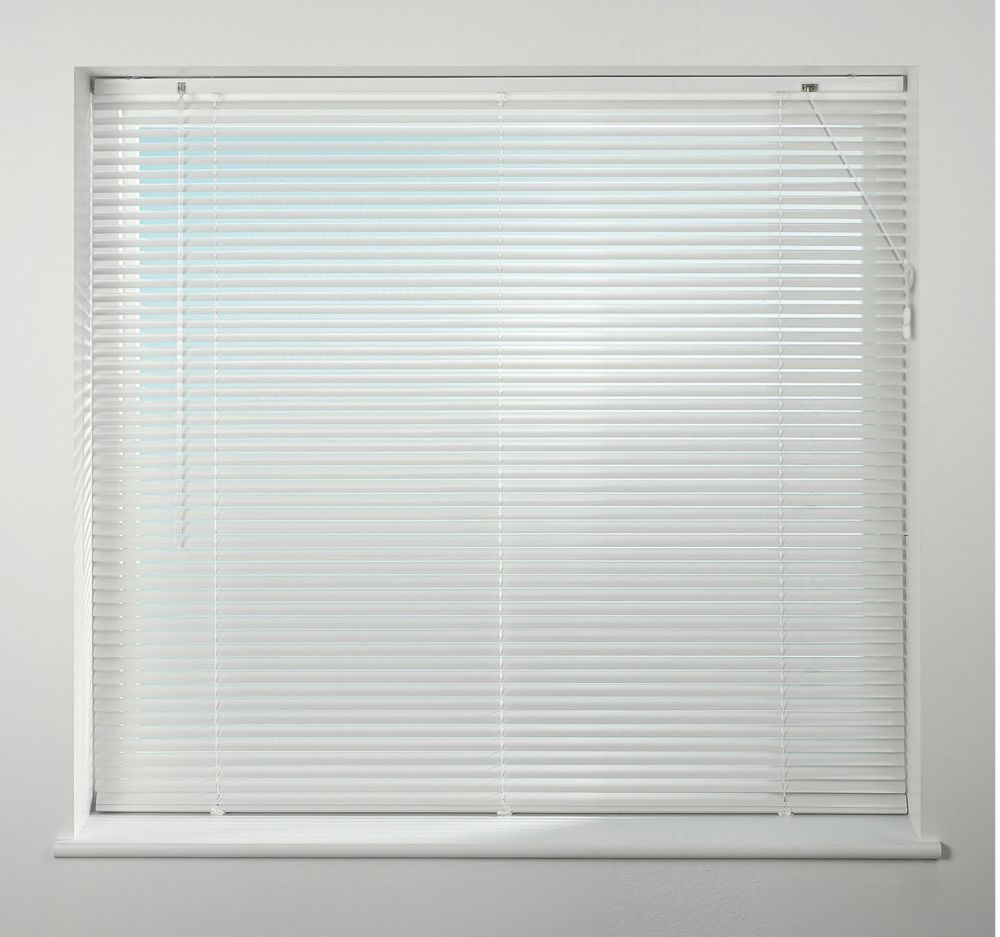 Image of Universal Aluminium Venetian Non-Blackout Blind White 1500mm x 1600mm Drop 