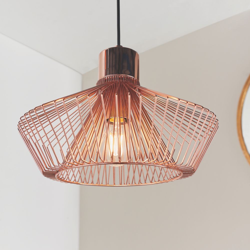 Image of Quay Design Kuma Metal Caged Pendant Copper 