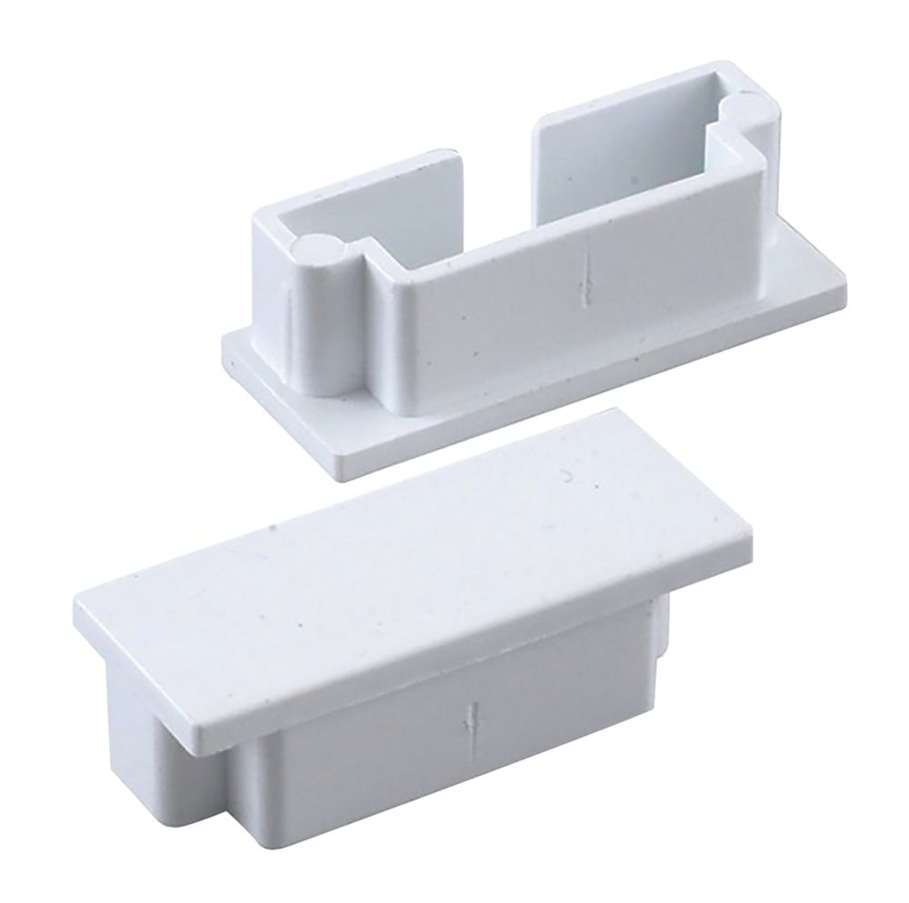 Image of Deta TTE Mini Trunking End Cap 38mm x 16mm 2 Pack 