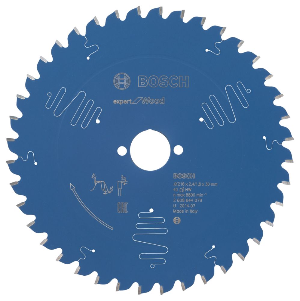 Image of Bosch Expert Wood Circular Saw Blade 216mm x 30mm 40T 