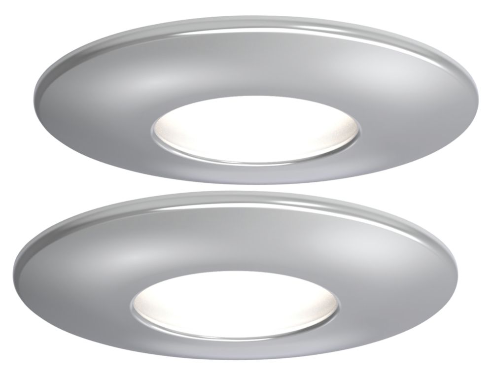 Image of 4lite Fixed Fire Rated LED Smart Downlight Chrome 5W 440lm 2 Pack 