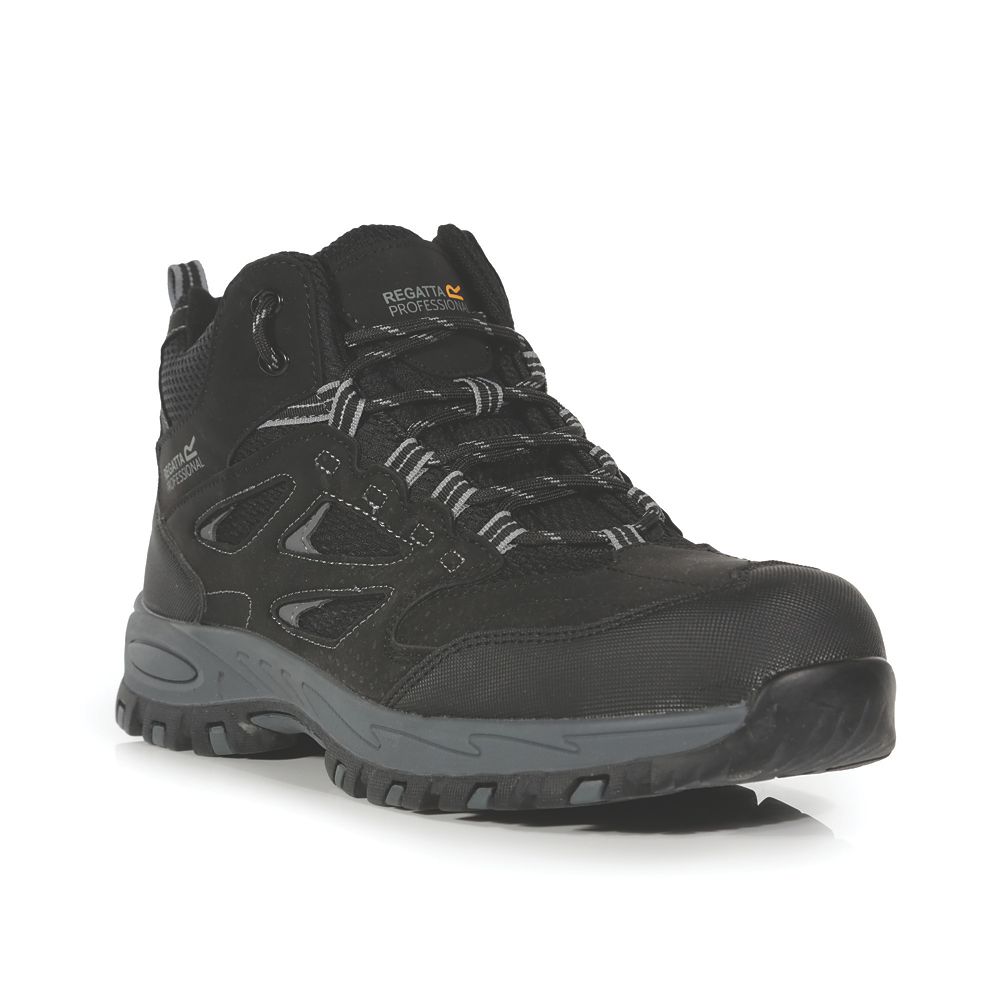 Image of Regatta Mudstone S1 Safety Boots Black/Granite Size 12 