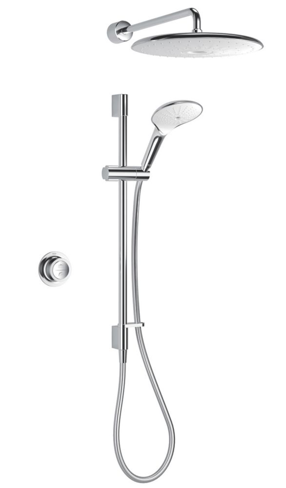 Image of Mira Mode Maxim Gravity-Pumped Rear-Fed Chrome Thermostatic Digital Mixer Shower 