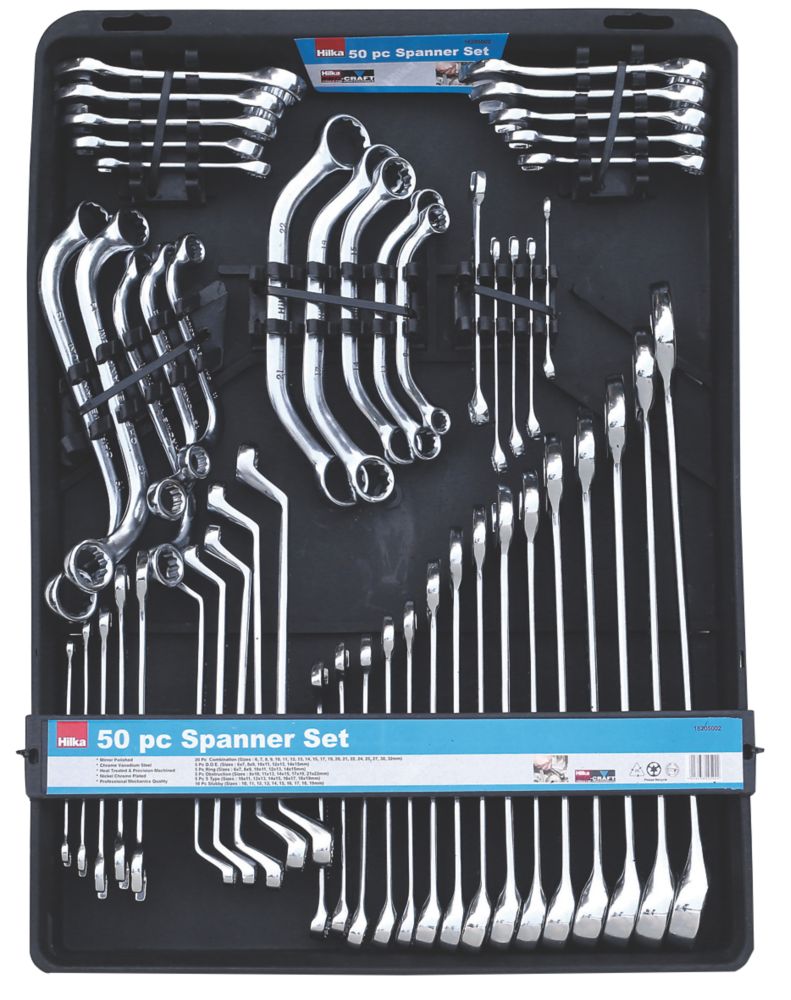 Image of Hilka Pro-Craft 16205002 Mixed Metric Spanner Set 50 Pcs 