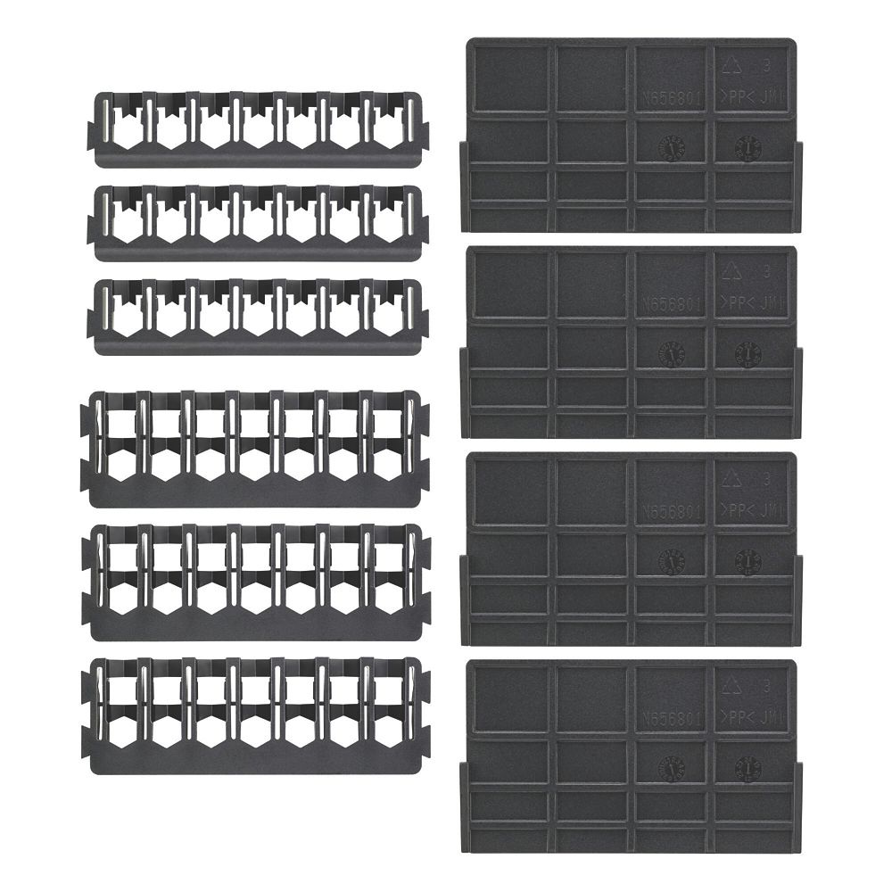 Image of DeWalt Tough Case Organiser Inserts 10 Piece Set 