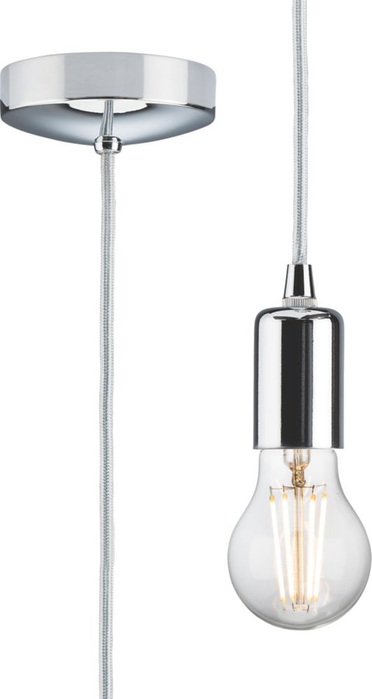 Image of Knightsbridge Contemporary Long Pendant Polished Chrome 