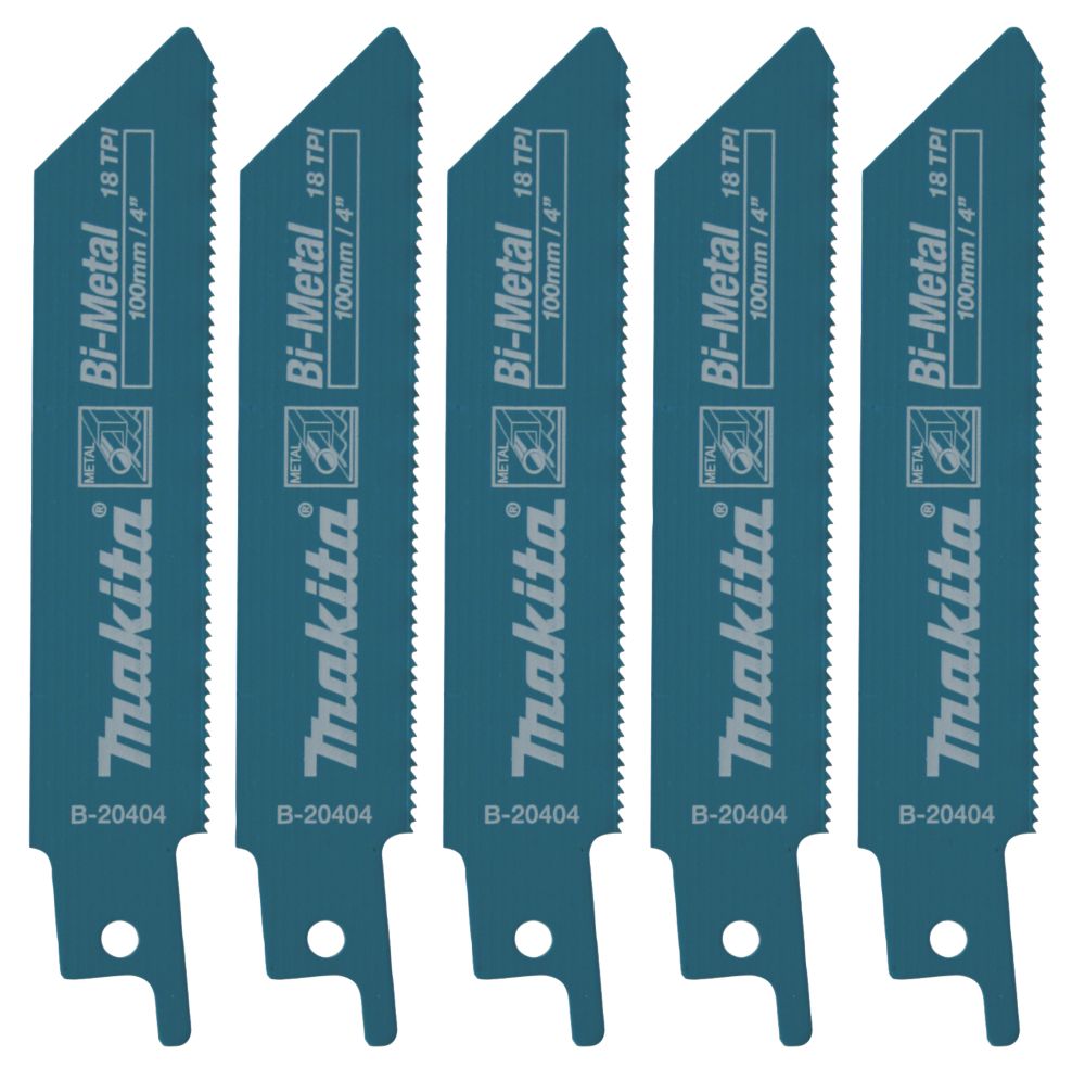 Image of Makita B-20404 Sheet Metal Reciprocating Saw Blades 100mm 5 Pack 