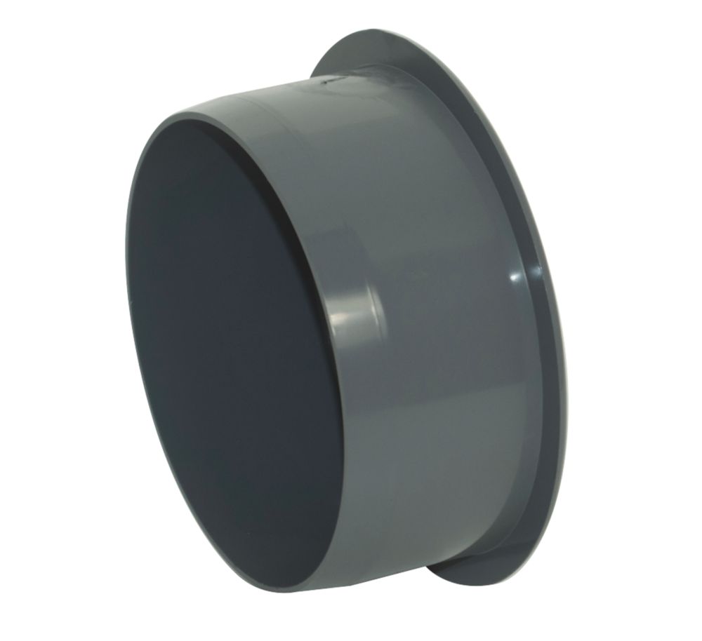 Image of FloPlast Push-Fit Socket Plug Anthracite Grey 110mm 