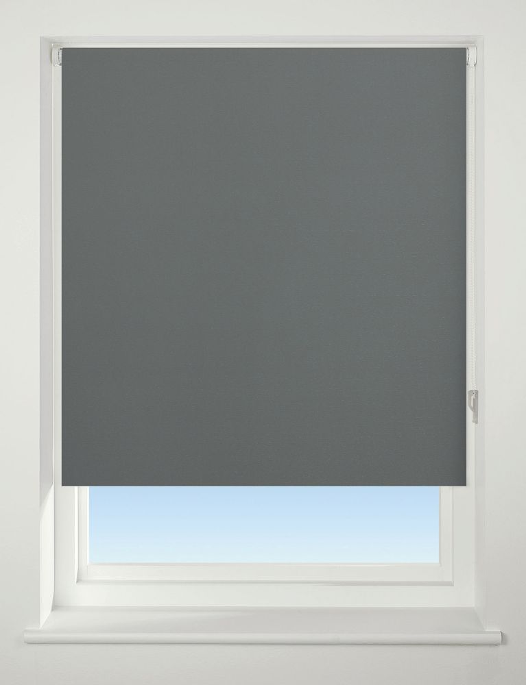 Image of Universal Polyester Roller Non-Blackout Blind Charcoal 1500mm x 1700mm Drop 