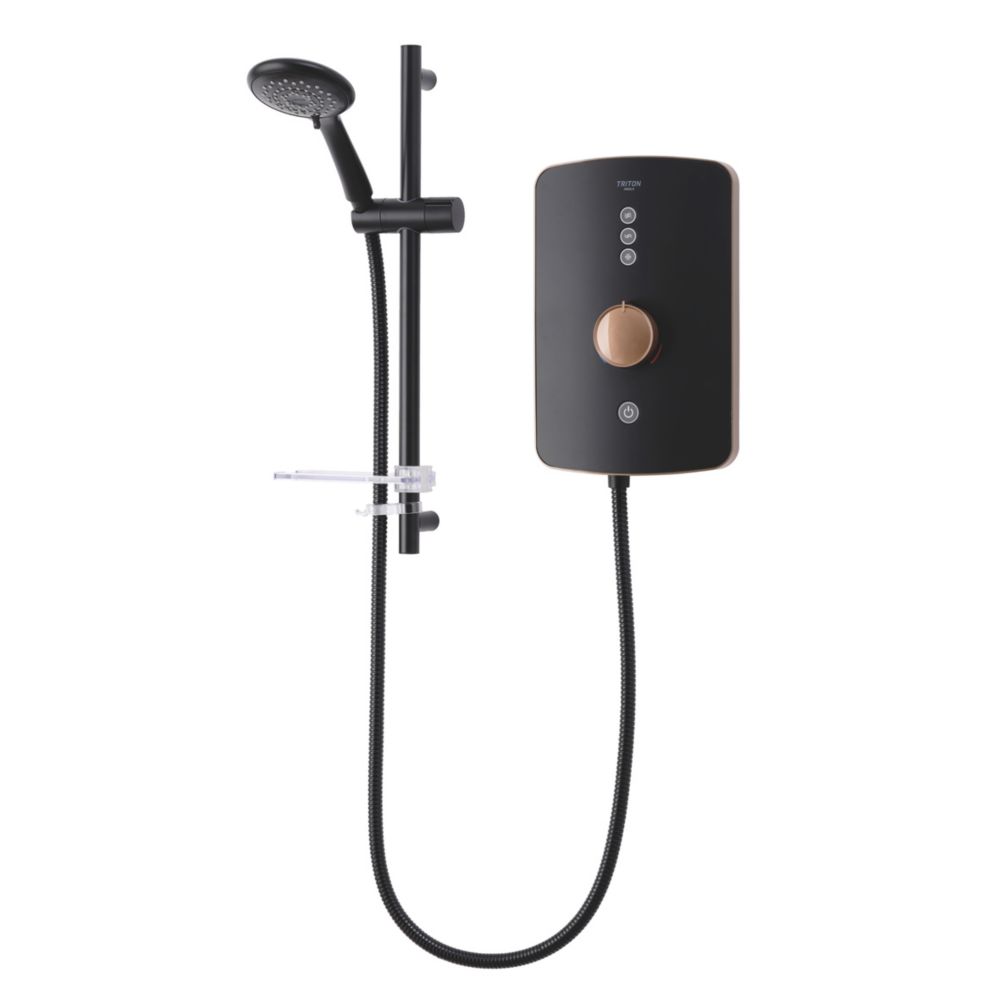 Image of Triton Amala Black with Copper Accents 8.5kW Electric Shower 