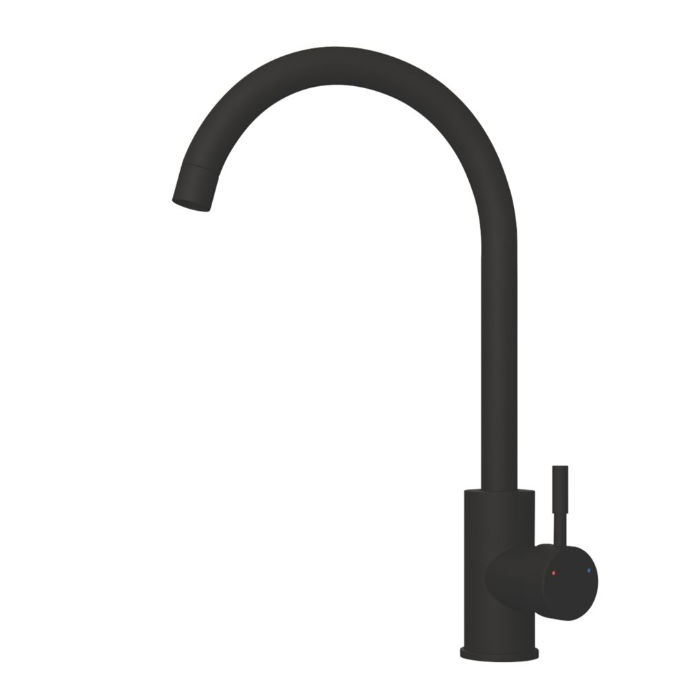 Image of ETAL Holly Single Lever Mono Mixer Kitchen Tap Matt Black 