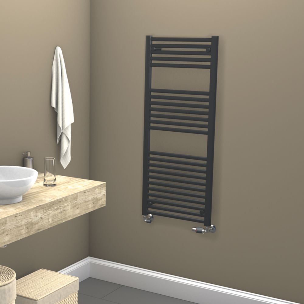 Image of Towelrads Pisa Premium Towel Radiator 1200mm x 500mm Anthracite 1952BTU 