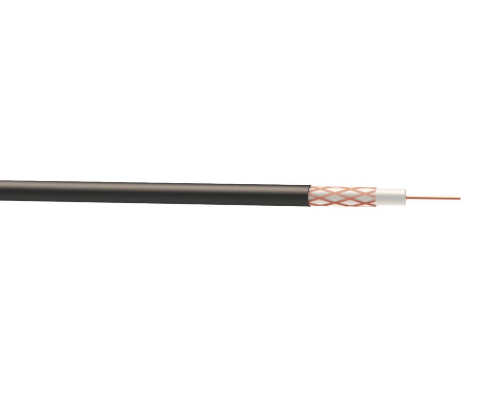 Image of Time RG59 Black 1-Core Round Coaxial Cable 50m Drum 
