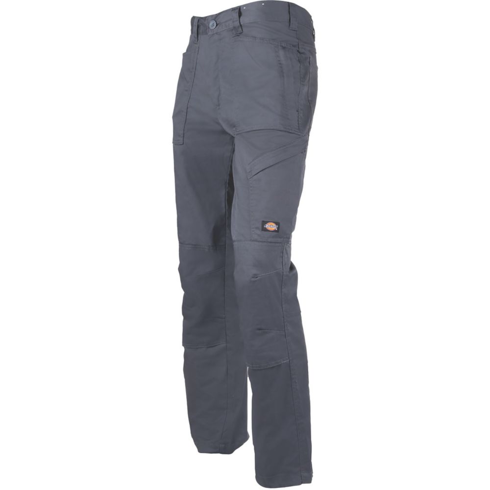 Image of Dickies Action Flex Trousers Grey 38" W 34" L 