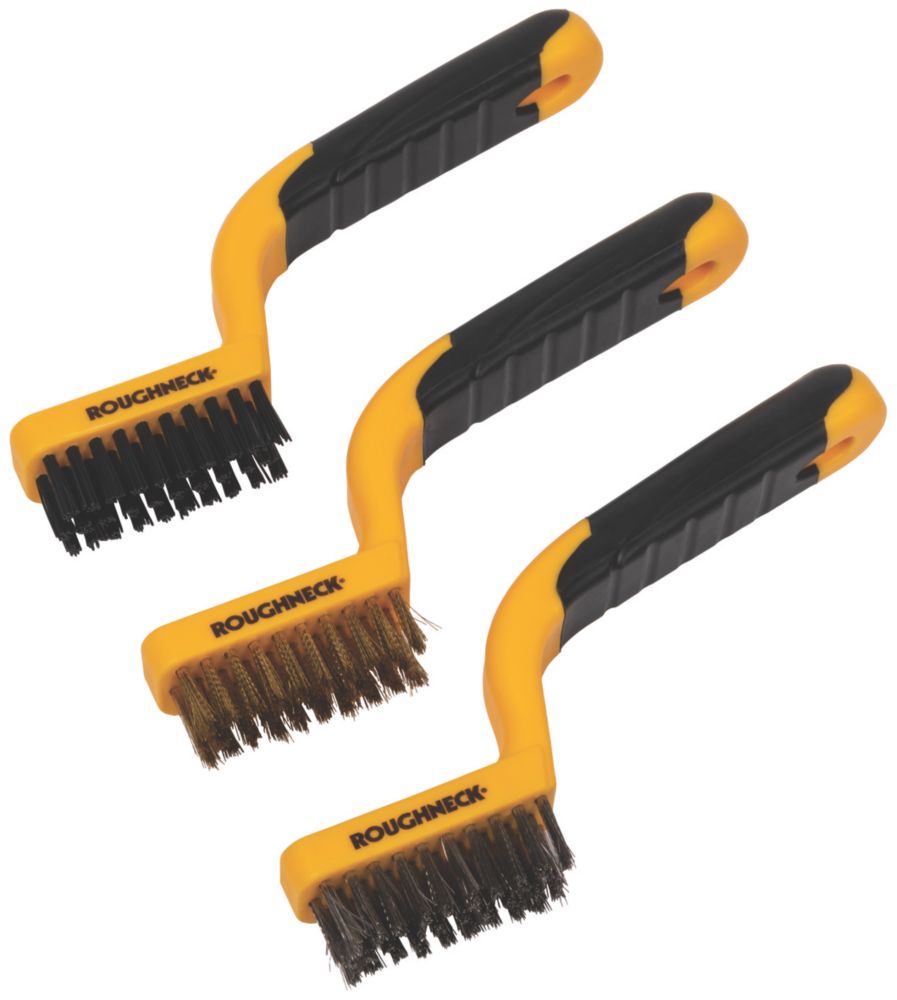 Image of Roughneck Narrow Wire Brush Set 3 Pieces 