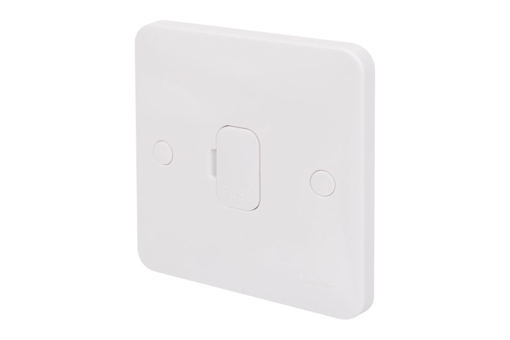 Image of Schneider Electric Lisse 13A Unswitched Fused Spur White 
