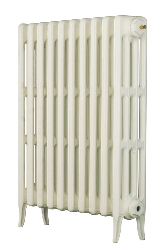 Image of Arroll Neo-Classic 4-Column Cast Iron Radiator 760mm x 874mm White 4340BTU 
