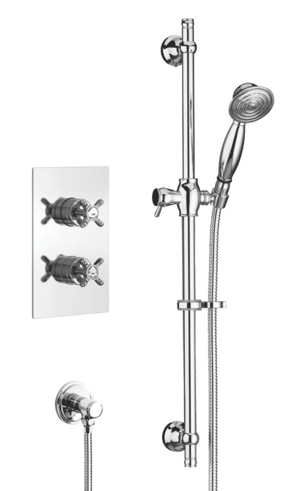 Image of Bristan 1901 Rear-Fed Concealed Chrome Thermostatic Mixer Shower 