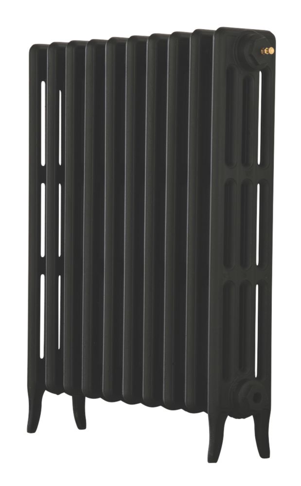 Image of Arroll Neo-Classic 4-Column Cast Iron Radiator 760mm x 634mm Black 3101BTU 