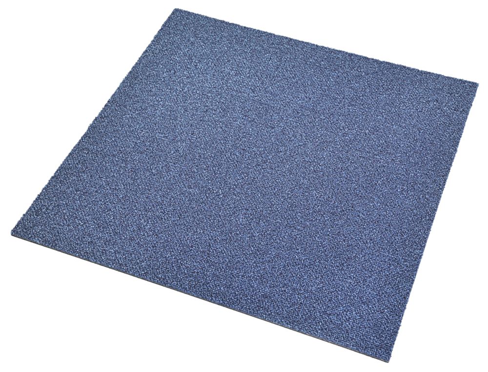 Image of Contract Dark Blue Carpet Tiles 500 x 500mm 20 Pack 