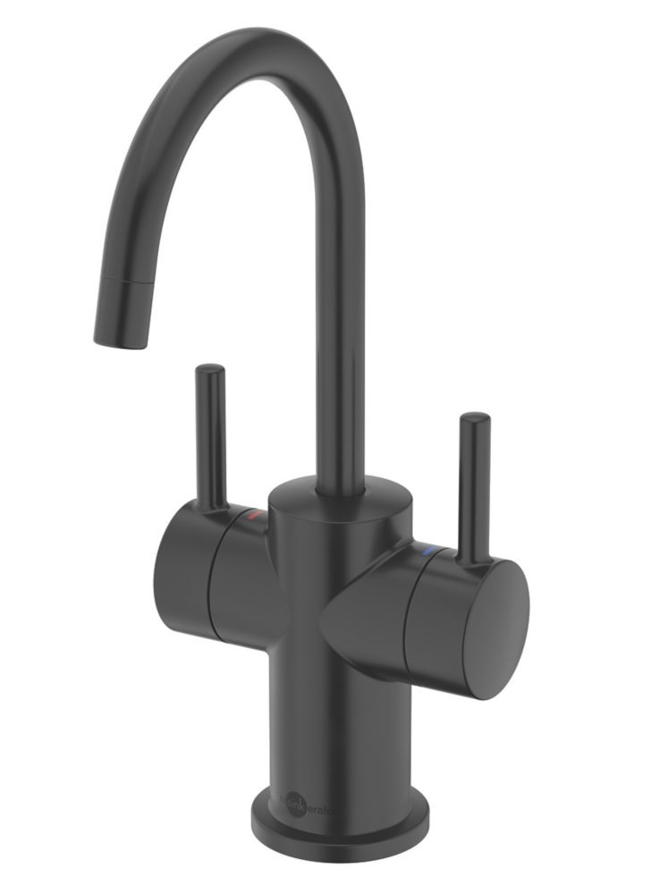 Image of InSinkErator Moderno Hot & Cold Water Side Tap Velvet Black 