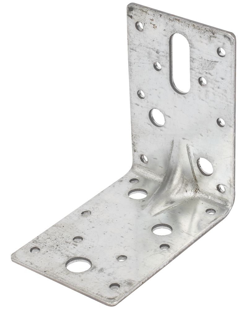 Image of Sabrefix Heavy Duty Angle Brackets Galvanised 90mm x 63mm 25 Pack 