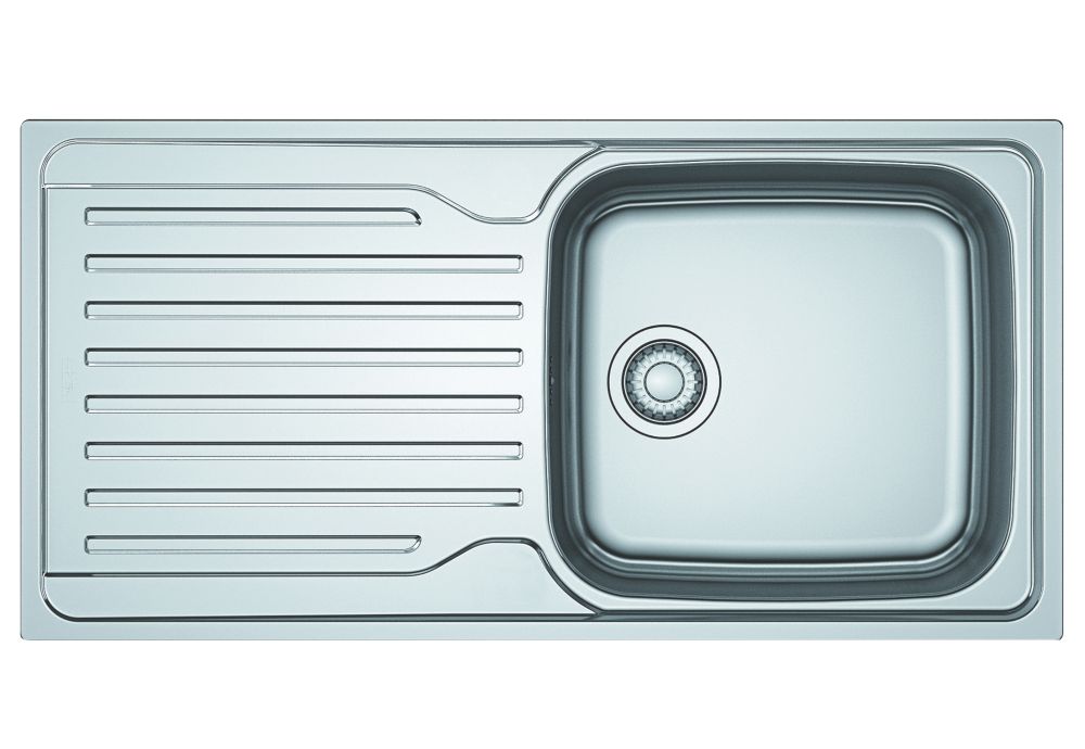 Image of Franke Antea 1 Bowl Stainless Steel Reversible Inset Sink & Drainer Stainless steel 1000mm x 500mm 