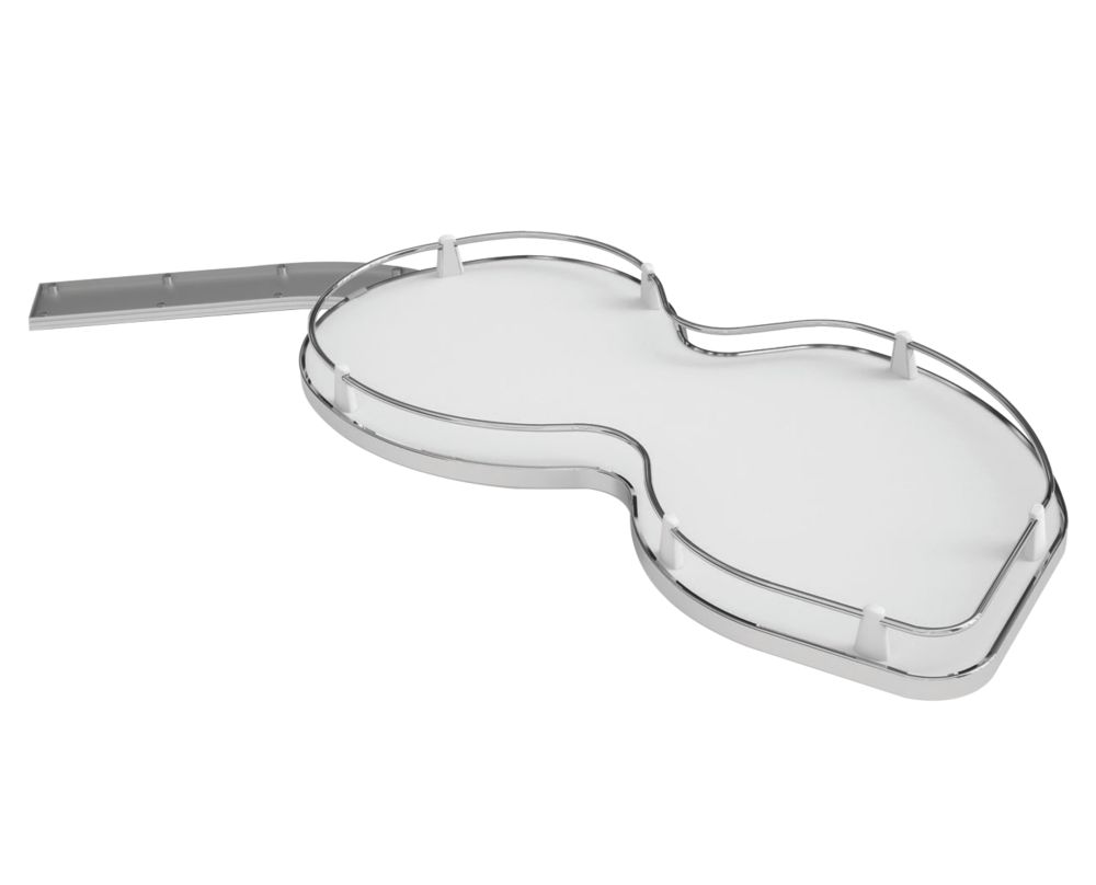 Image of Hafele White / Chrome Pull-Out Trays 