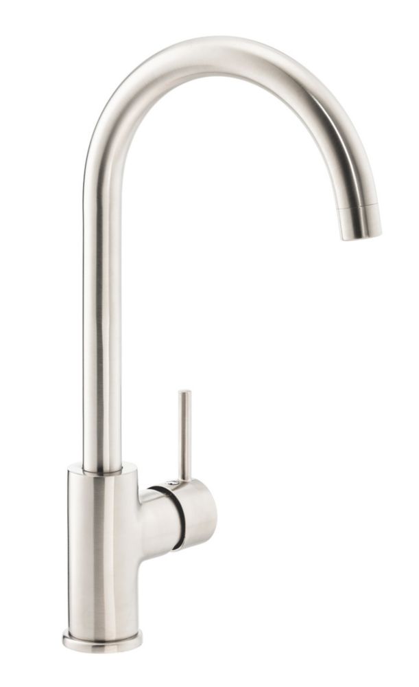 Image of Streame by Abode Nico Swan Single Lever Mono Mixer Brushed Nickel 