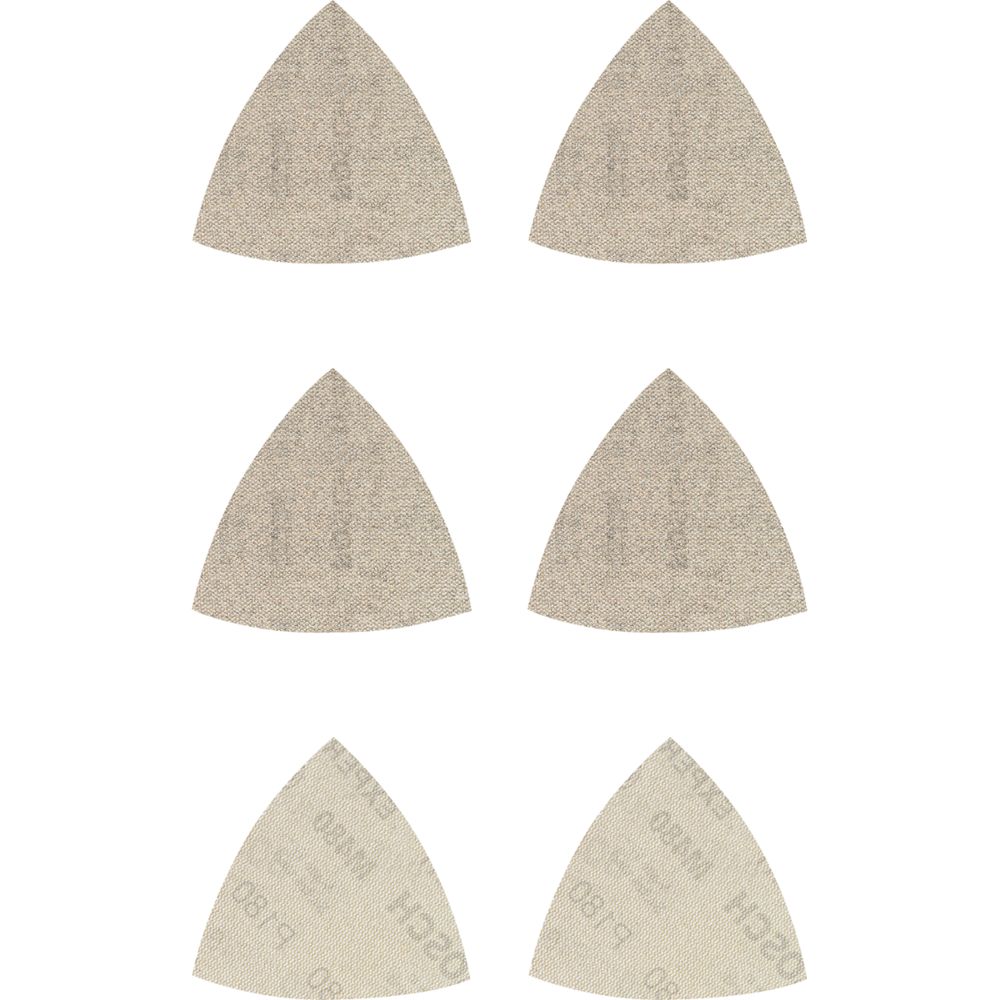 Image of Bosch Expert M480 Sanding Nets Mesh 93mm x 93mm 80 / 120 / 180 Grit 6 Pack 