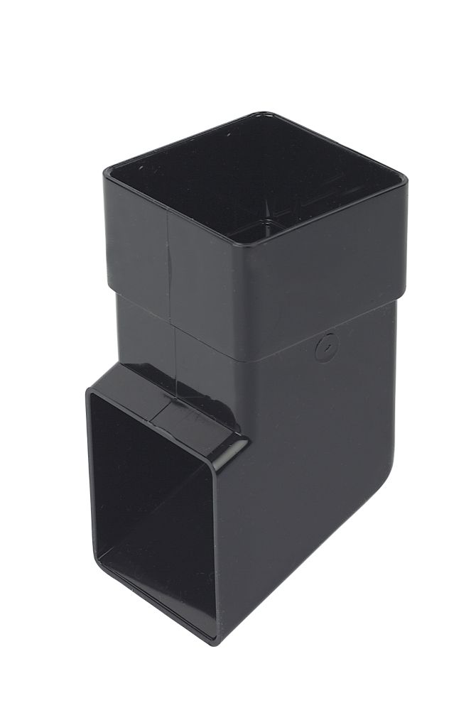 Image of FloPlast Square Line Square Shoe Black 65mm 