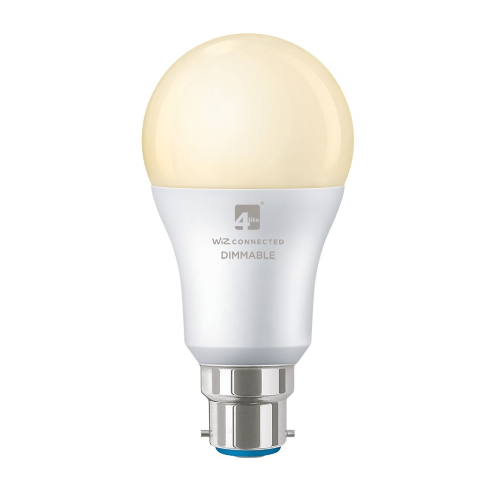 Image of 4lite BC A60 LED Smart Light Bulb 8W 800lm 2 Pack 