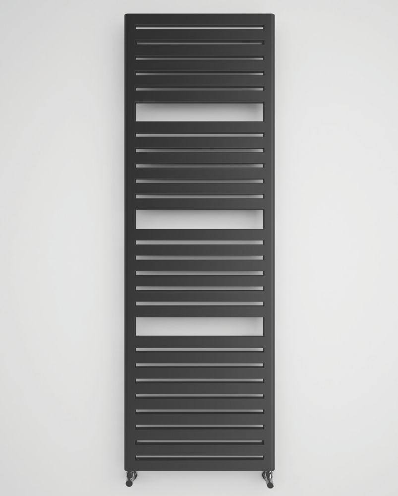 Image of Terma Salisbury Designer Towel Rail 1635mm x 540mm Black 2709BTU 