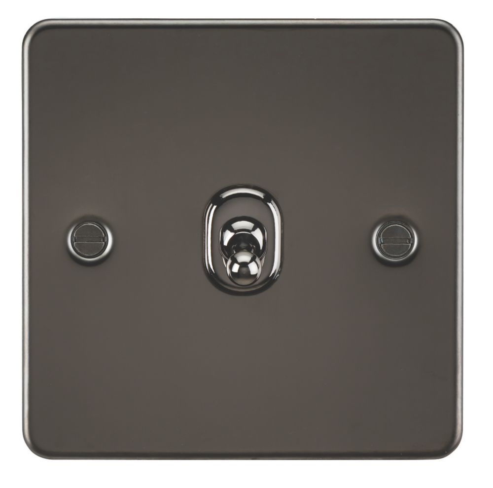 Image of Knightsbridge 10AX 1-Gang 2-Way Light Switch Gunmetal 