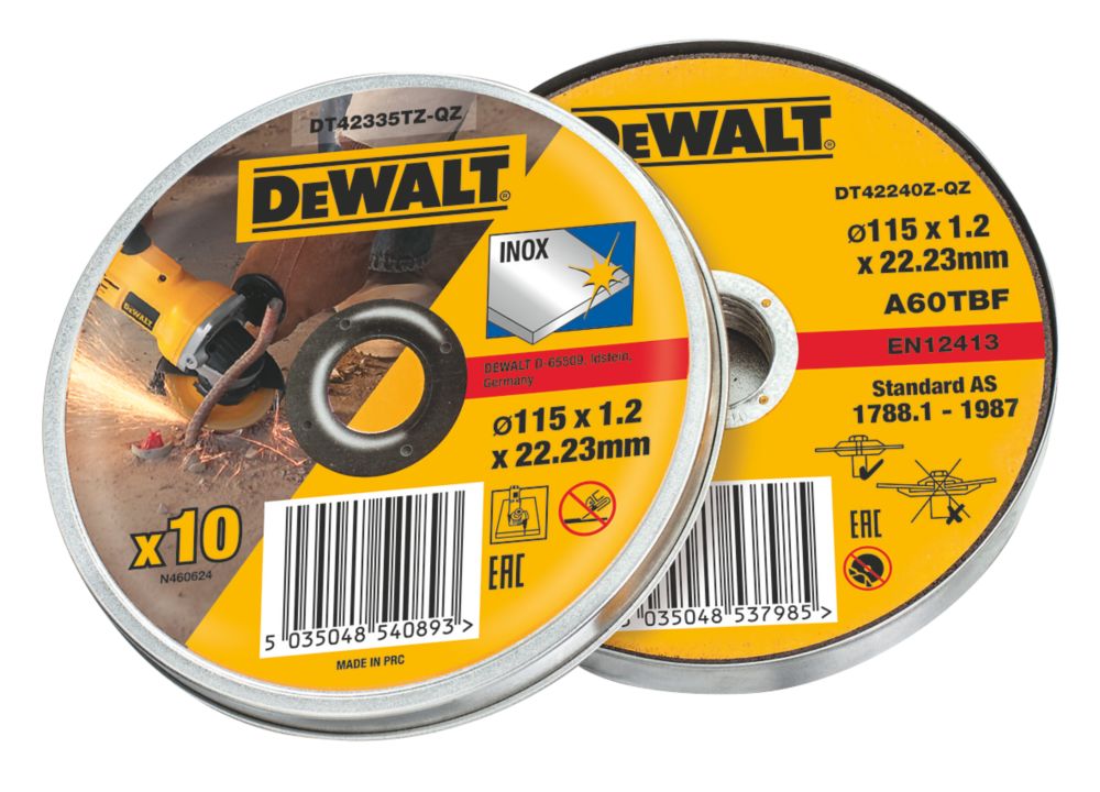 Image of DeWalt DT42335TZ-QZ Stainless Steel Metal Cutting Discs 4 1/2" 