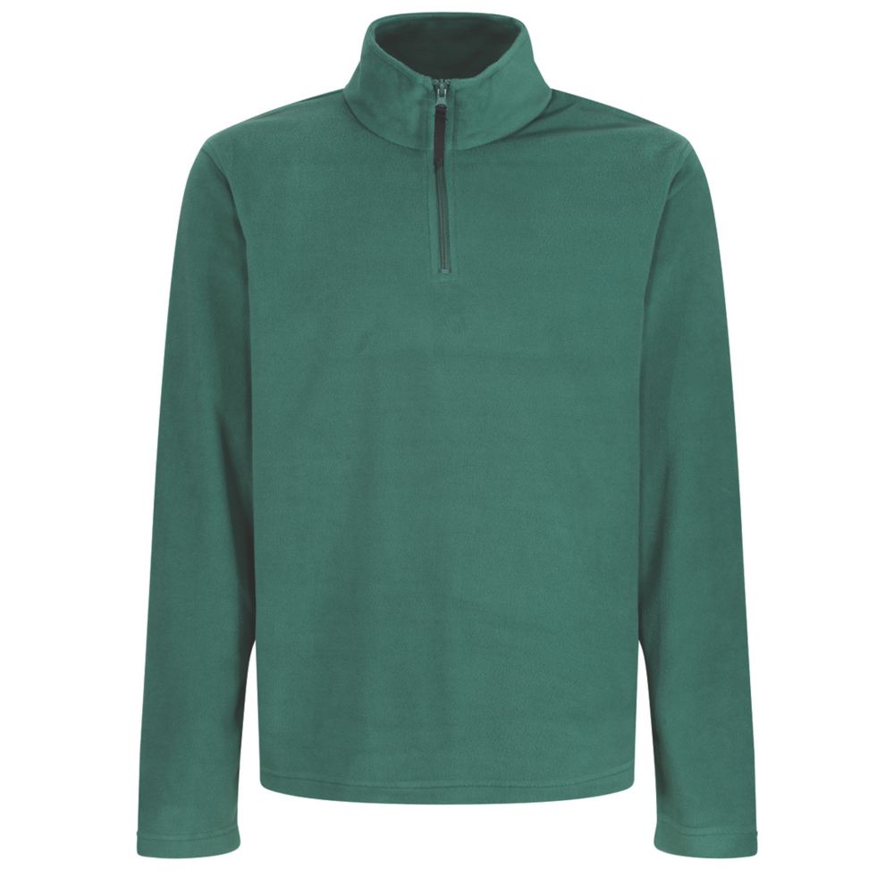 Image of Regatta Micro Zip Neck Fleece Bottle Green Large 41 1/2" Chest 