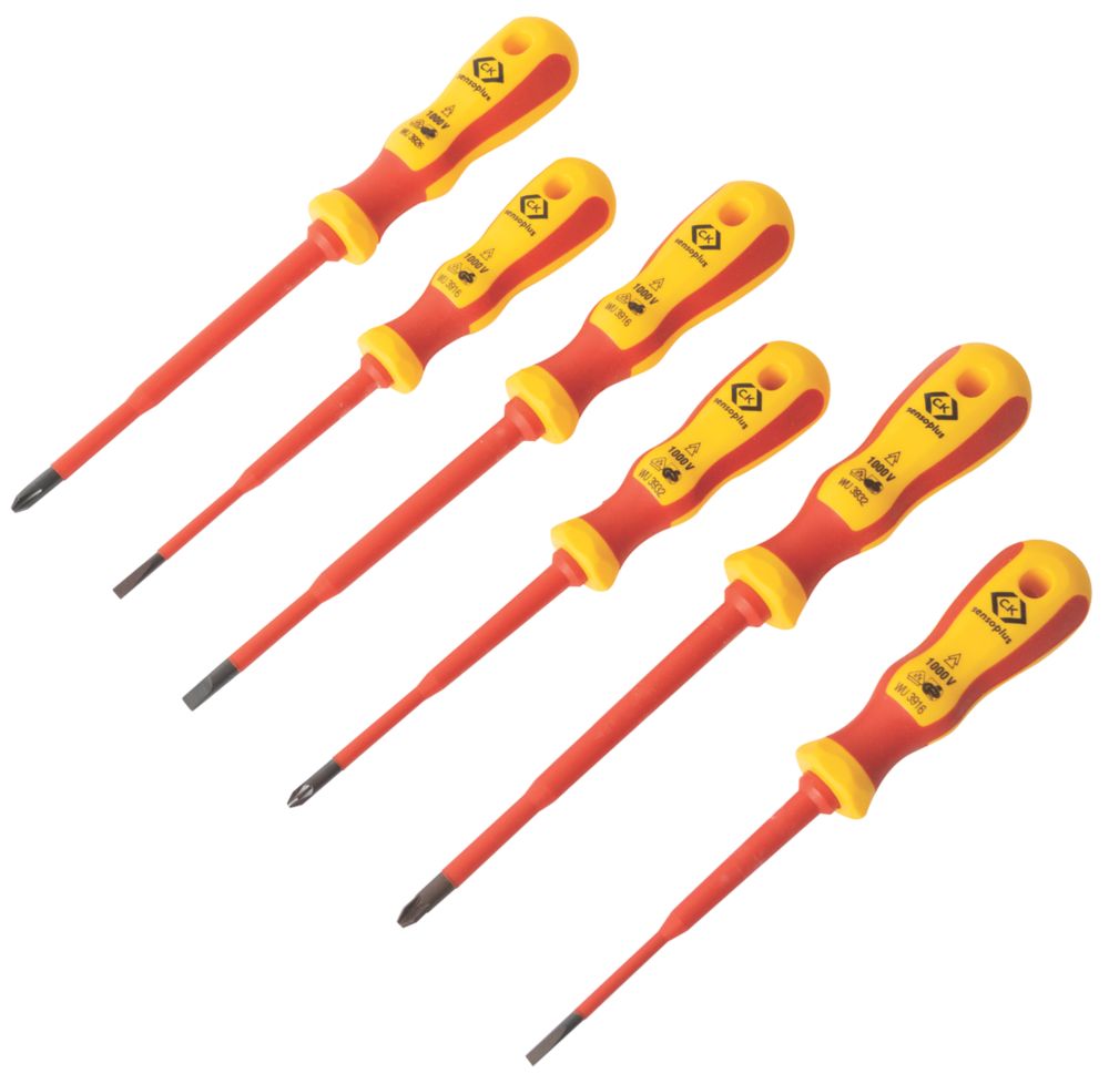 Image of C.K Mixed VDE Slim Screwdriver Set 6 Pieces 