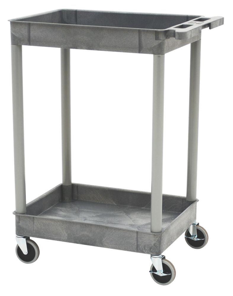 Image of Grey 2-Shelf Trolley 