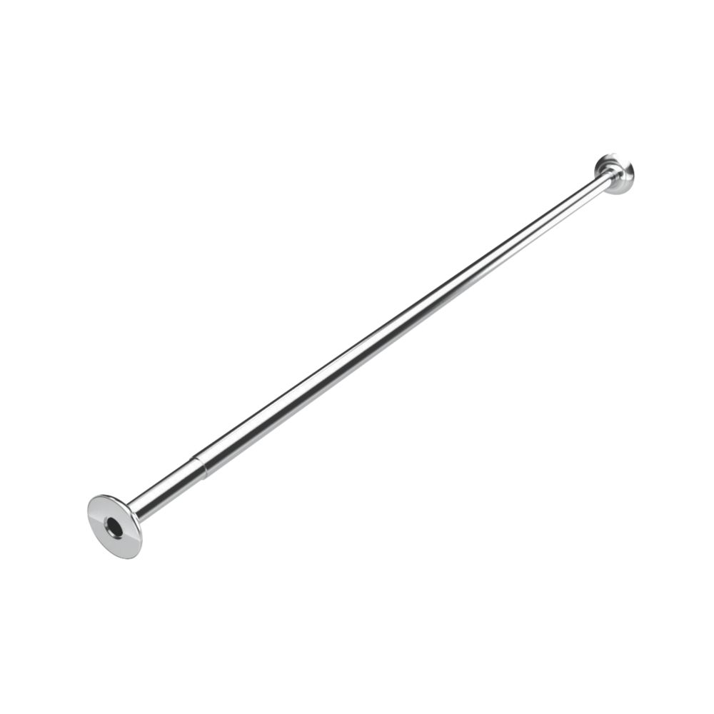 Image of Croydex Tube Shower Rail Aluminium Chrome 1400-2600mm 