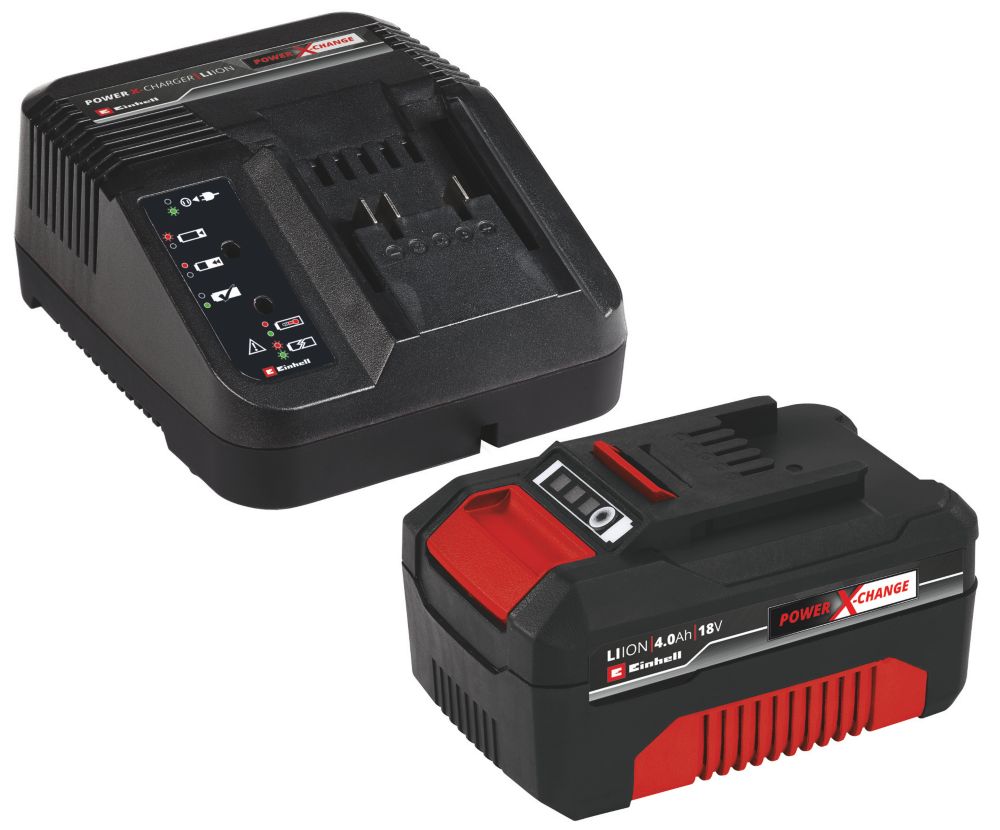 Image of Einhell 18V 4.0Ah Li-Ion Power X-Change Battery Starter Kit 