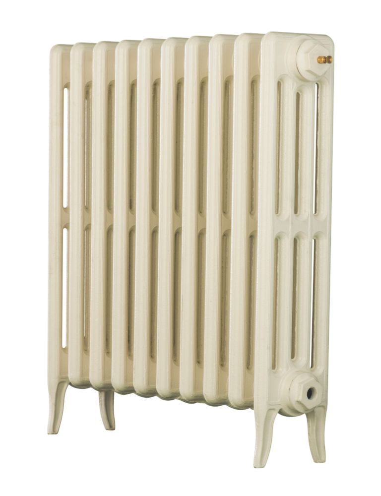 Image of Arroll Neo-Classic 4-Column Cast Iron Radiator 660mm x 634mm Cream 2661BTU 