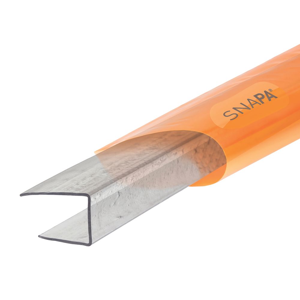 Image of SNAPA Clear 16mm C-Section Glazing Bar 2000mm x 20mm 