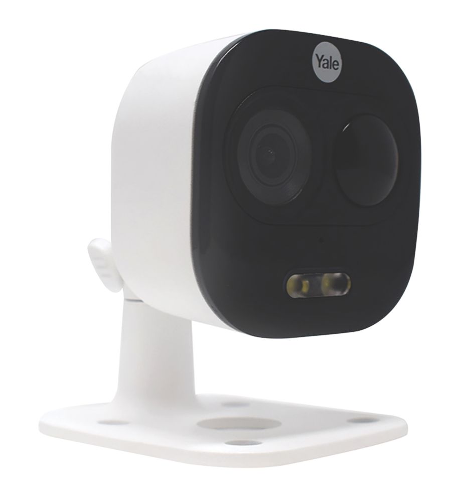 Image of Yale All-in-One Mains-Powered White Wireless 1080p Indoor & Outdoor Square Outdoor Wi-Fi Camera 
